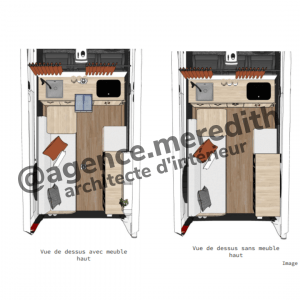 plan 3D aménagement Opel vivaro