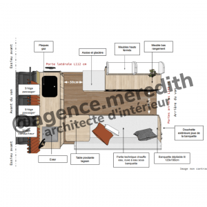 plan 3D aménagement Opel vivaro