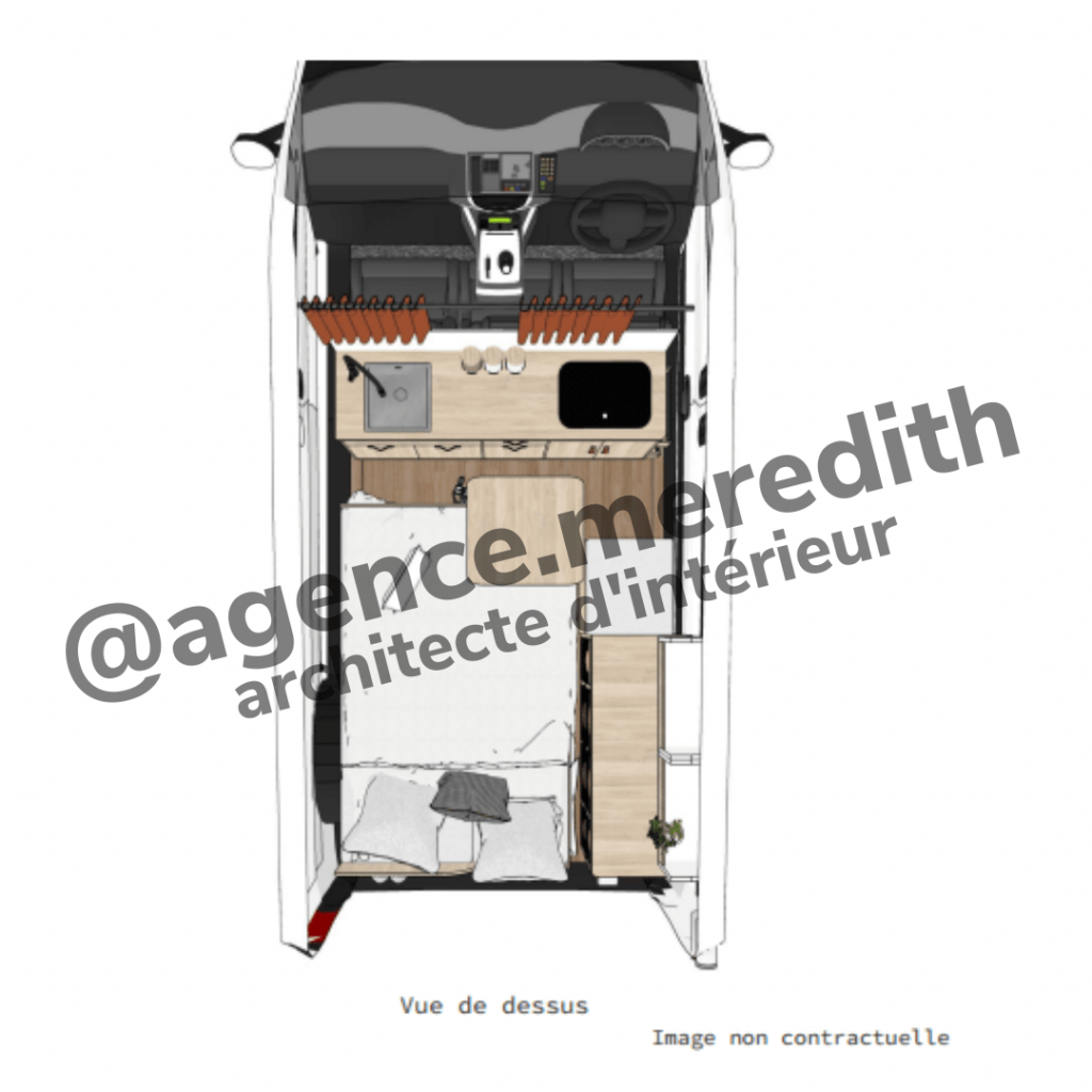 plan 3D opel vivaro aménagé